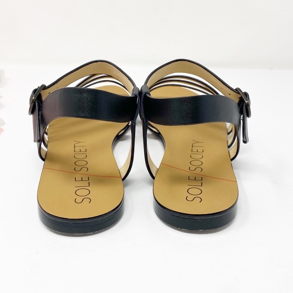 Sole Society Eesha Leather Strappy Sandals NWT 7.5 - Picture 4 of 7